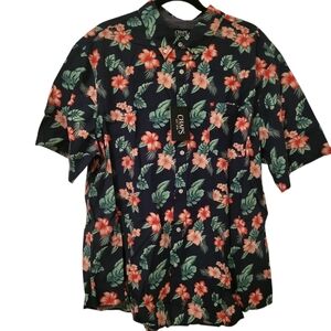 Chaps Big Mens Hawaiian Button Down Shirt sz XXL